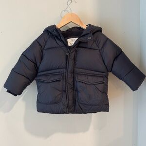 Boys navy Zara puffer winter jacket